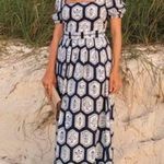 RARE NWOT Agua By Agua Bendita Pomelo Riviera Floral Linen Maxi Dress Size M Blue Size M Photo 9
