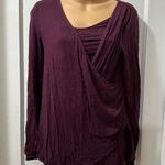 Motherhood Maternity Plum Long Sleeve Nursing Top in S Photo 0