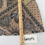 Strapless Paisley Print Halter Mini Dress Pearl Neckline Size Small Y2k Glam Brown Photo 9