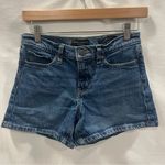 Banana Republic Mid Rise Denim Shorts Womens Size 27 P Basic Classic Simple Blue Photo 0