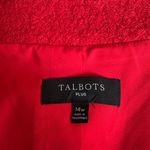 Talbots Women's  Plus Mid Length Boucle Wool Blend Coat Jacket Sz 14W Bright Red Photo 6