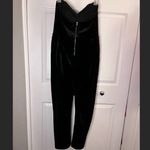 EXPRESS Black Velvet Velour Strapless Jumpsuit 12 Photo 2