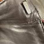 Gucci Vintage Leather Pants Womens 44/ US 8 Dark Brown Straight Leg Photo 4