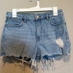 Wrangler Light Blue Distressed Jean Shorts Photo 0