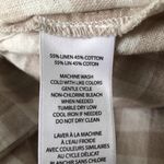 BeachLunchLounge beige checked Linen Pants M Photo 6