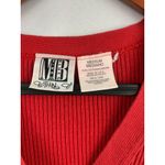 Red Ribbed Sleeveless V Photo 3