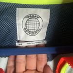 Urban Outfitters Ethan Fleece Retro Half Zip Pocket Collar Popover Jacket Neon Photo 5