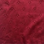 EXPRESS Vintage  Sweater Tricot Burnt Red Cotton Knit Textured Scoop Neck XS NEW Photo 7