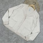 Joie  Button Front Cardigan Sweater Longsleeve V-Neck Soft Fuzzy Cozy in Beige L Photo 0