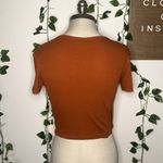 ZARA  Orange Rust Baby Tee Photo 2