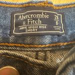 Abercrombie & Fitch Annie High Rise Pleated Jean Shorts Sz 6 (28) Photo 1