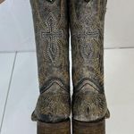 Corral  Teen Size 2.5 T Western Boots Goldie Winged Square Toe Black Crossed Photo 7