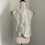 Loft Linen Sleeveless Blouse XS Petite Light Beige Mature Normcore Preppy Resort Photo 2