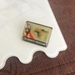 Vintage Celebrate Freedom Label Pin Photo 0