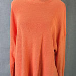FP Beach  Orange Slouchy Knit Mock Neck Sweater Oversized Pullover Size M Photo 0