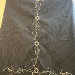 Vintage Symmetry Black Embellished Pencil Skirt SZ 6 Pleated Flare Tweed Floral Photo 2