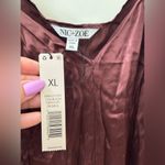 Nic+Zoe NWT Elevated Slip Dress Size XL Redwood Satin Midi Sheath Sleeveless Photo 2