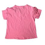 A loves A  Ruffle Sleeve Distressed Oversized Top Blouse MEDIUM Pastel Casual‎ Photo 5