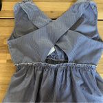 Banana Republic NWT Blue & White Check Pinafore Top S Photo 4