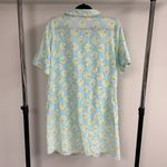 Vintage Snap Close House Dress Robe Size L Blue Size L Photo 5