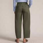 Lands' End  Chino High Rise Barrel Leg Utility Ankle Pants in Forest Moss Green 2 Photo 1