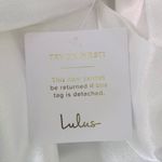 Lulus White Satin Wedding Dress with Pearl Straps NWT Size XS Photo 10