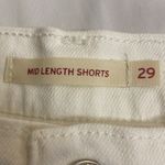 Levi's 45 Levi Mid Length Cuffed White Jean Denim Vacation Beach Minimalist Shorts 29 Photo 4