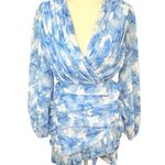Showpo blue floral long sleeve mini dress can I be your honey dress coquette Photo 1