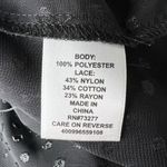 Elle Sheer Lace Black Long Sleeve Blouse Women’s Size Small Polka dot Photo 7