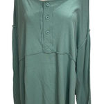 Urban Outfitters  Long Sleeve Henley‎ Top Womens Small Light Blue Boho Casual New Photo 0