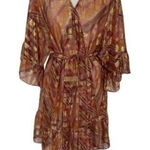 Victoria's Secret  Metallic Sheer Ruffle Sleeve Belted Robe Medium Photo 0