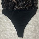 Sugar Lips Sugar + Lips Black Faux Wrap Lace Sleeveless Bodysuit Photo 3