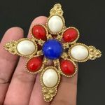 Vintage SARAH COVENTRY Americana Red White & Blue Gold Photo 4