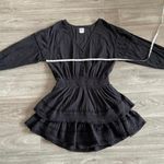 Aerie  rock and ruffle black tiered boho dress - large Photo 3