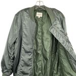 Cotton Candy LA Olive Green Satin Bomber Jacket Size L Photo 9