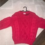 MOTHER DENIM The Jumper Cotton Cable Sweater Misfit S $400 casual knit fall $498 Pink Photo 7