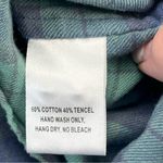 UnTuckIt Teal Green Blue Plaid Long Sleeve Button Front Shirt Womens Size 10 Photo 2