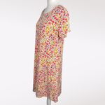 Isaac Mizrahi  Live Knit Floral Dress With Pockets Pink Orange Petite Medium Photo 3