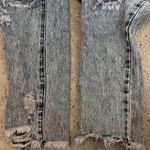 Black/Grey Straight Leg High Waisted Ripped Jeans Gray Size 24 Photo 4