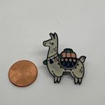 Llama Pin Enamel Animal Cute Southwest Style Brooch Lapel Backpack Kawaii Tan Photo 1