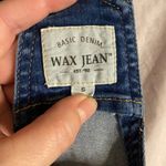 Wax Jean Denim Overalls Distressed Rolled Shorts Y2K Grunge Size S Photo 2