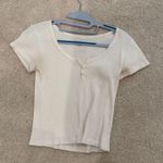 Brandy Melville  White Zelly Ribbed Top Photo 0