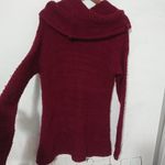 Jennifer Lopez  XL Wine Long Cowl Neck Sweater Plus Photo 3