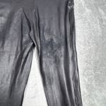 Spanx Pants Womens Medium Black Faux Vegan Leather Leggings Casual Rocker Punk Photo 6