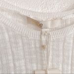 Maje  Ecologie Ecru Ribbed Peplum Top Size Large Photo 10