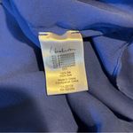Babaton T. 100% Silk Royal Blue Hidden Button Down V-neck Blouse Size Small Photo 11