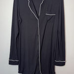 Nordstrom  Black Tencel Pajama Dress Long Sleeve Sz S Photo 0