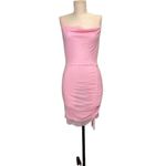 Blue Blush  Mesh Bodycon Mini Dress Light Pink Size Large NWT Photo 3