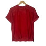Rebecca Malone Maurada Women's Red Silk Short Sleeve Blouse Size S Casual Photo 0