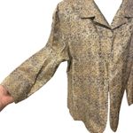 Chico's Womens Blazer Jacket Beige Gold Paisley Pattern Size 3 Photo 3